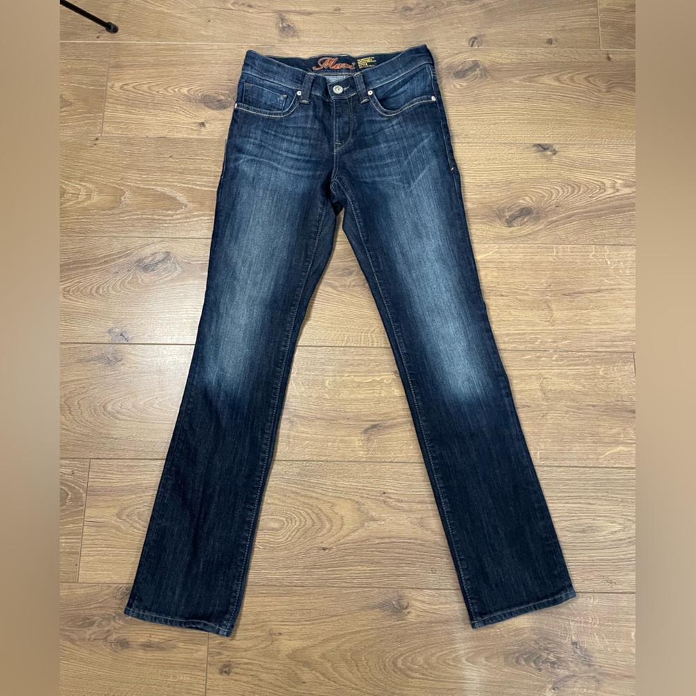 Mavi Molly Bootcut Straight Faded Blue Denim Jeans 26”x32”